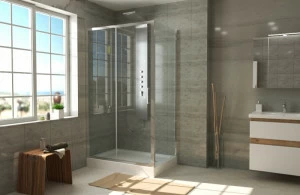 Душевое ограждение (без поддона), одна раздвижная дверь LINE BS120.3101A bravat