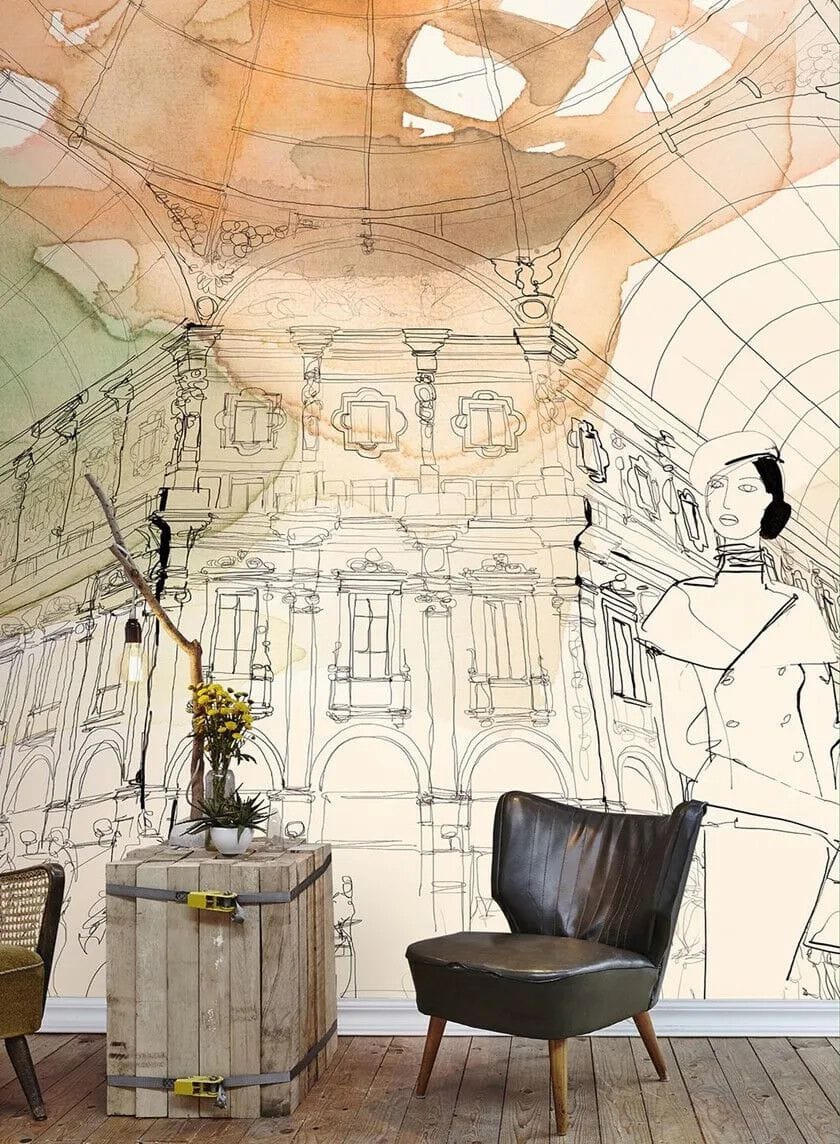 Carta da parati multicolor, PVC free, eco-friendly, lavabile WallPepper нюансы ARCH-00144803 - Вид №1