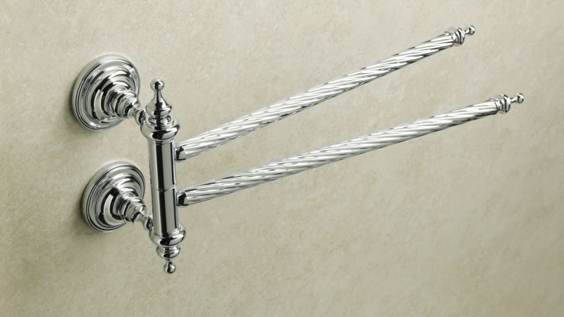 G16(08) Stil Haus Giunone, полотенцедержатель двойной поворотный, цвет хром