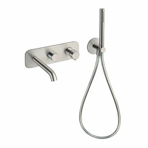 CRIRX102 Внешние части прогрессивного смесителя для ванны / душа для CRICS100 (правая сторона) - CRICS101 (левая сторона) с переключателем на 2 выпускных отверстия, гибким шлангом LONG LIFE, ручным душем против известкового налета Cristina Rubinetterie