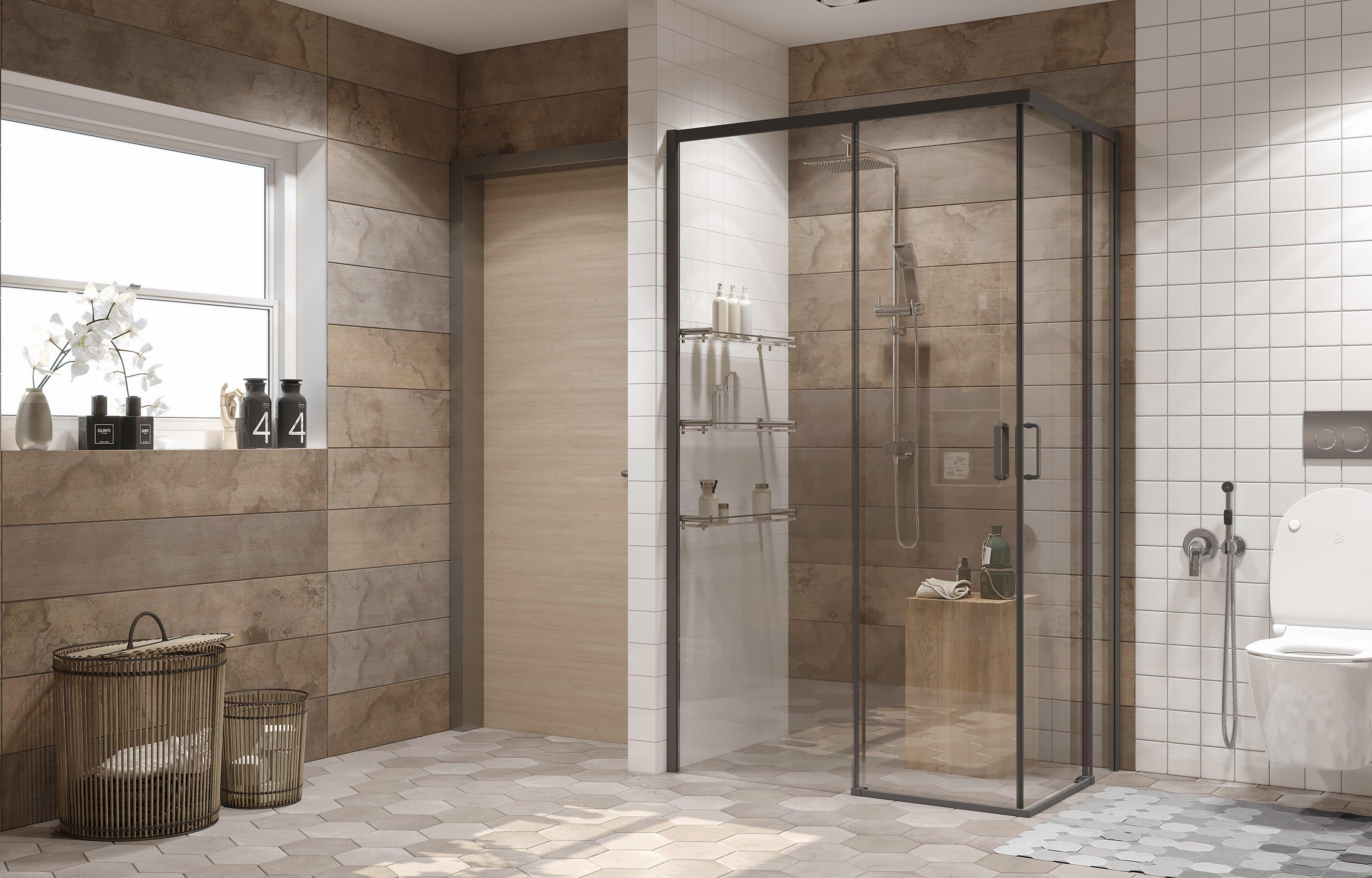 Душевое ограждение Ambassador Queen 11011205RBlack (1200x800x2000), 1 место  - Вид №1