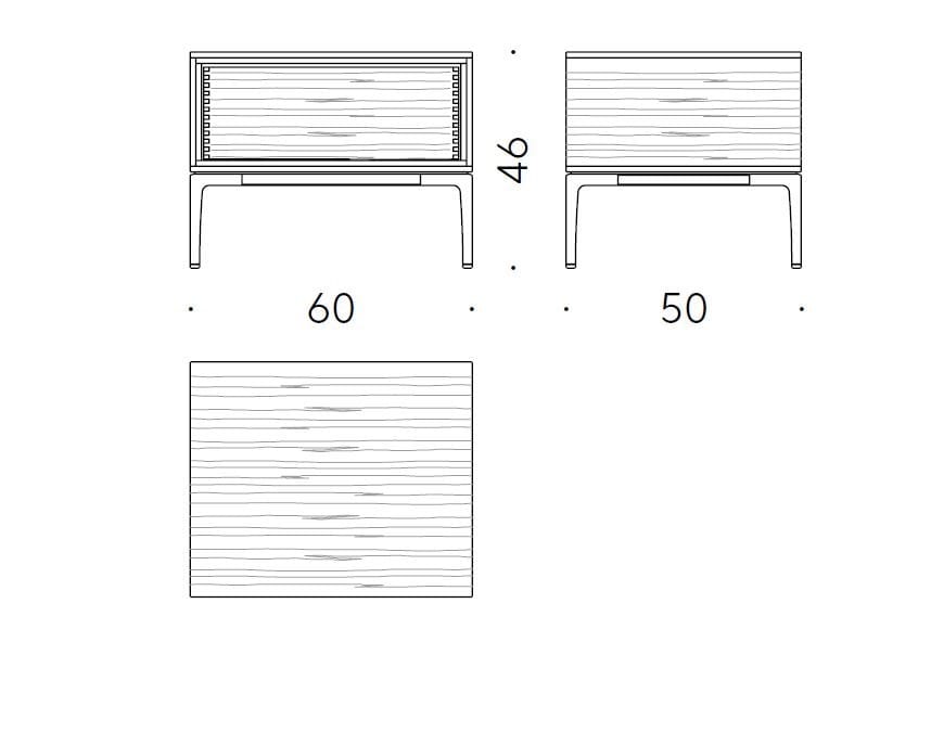 Деревянная прямоугольная тумбочка с ящиками DE PADOVA Time Trip For Memories ARCH-00119732 - Вид №2