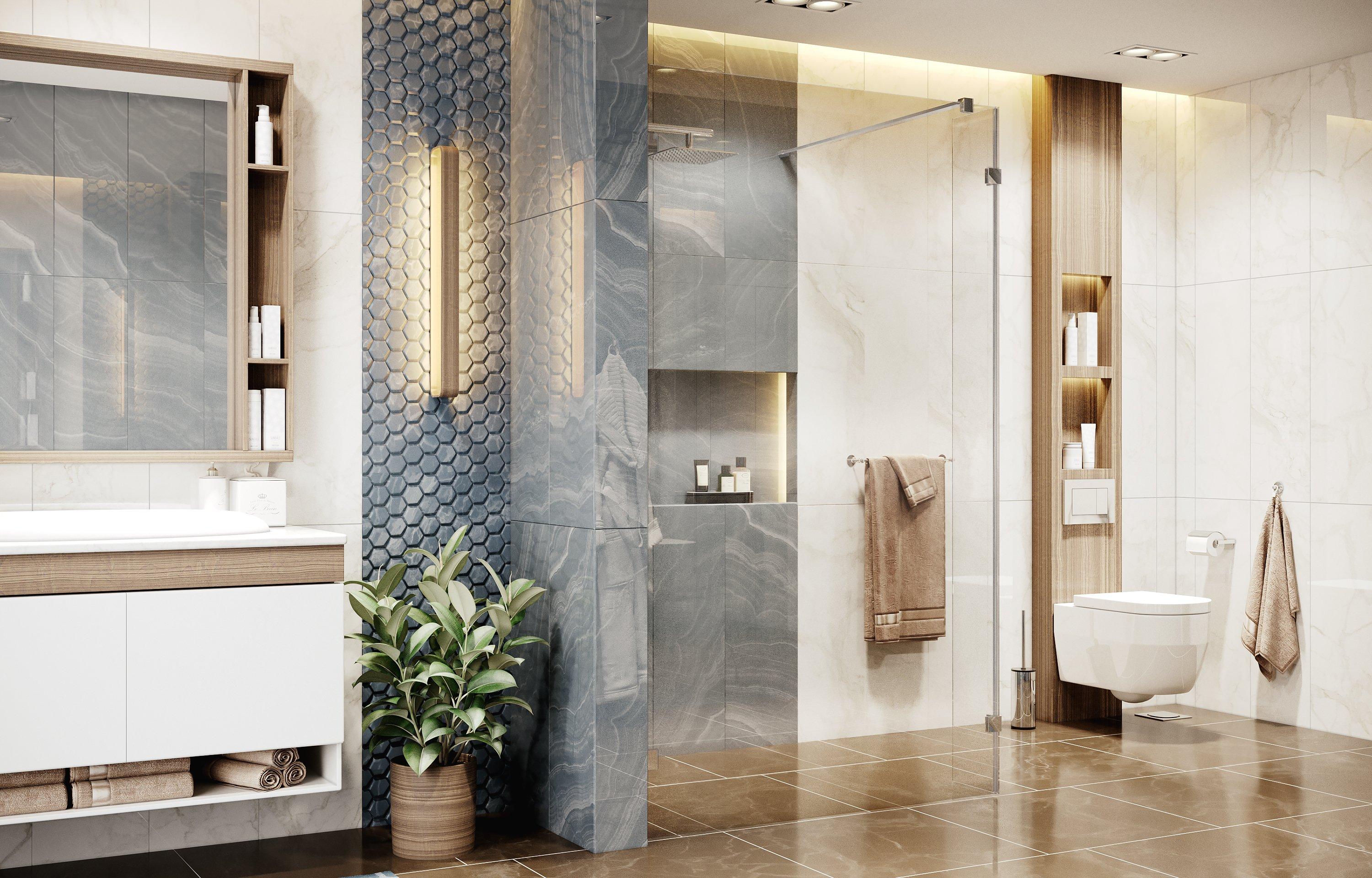 Душевая перегородка Ambassador Waik-in 15031108 (1200x2000), 1 место Walk-in - Вид №3