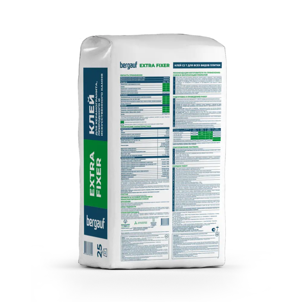 Клей для плитки Bergauf C2T Extra Fixer 25 кг STLM-2083989 - Вид №1