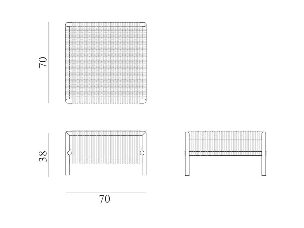 Садовая подставка для ног из веревки и красного дерева Exteta джунгли ARCH-00072561 - Вид №14