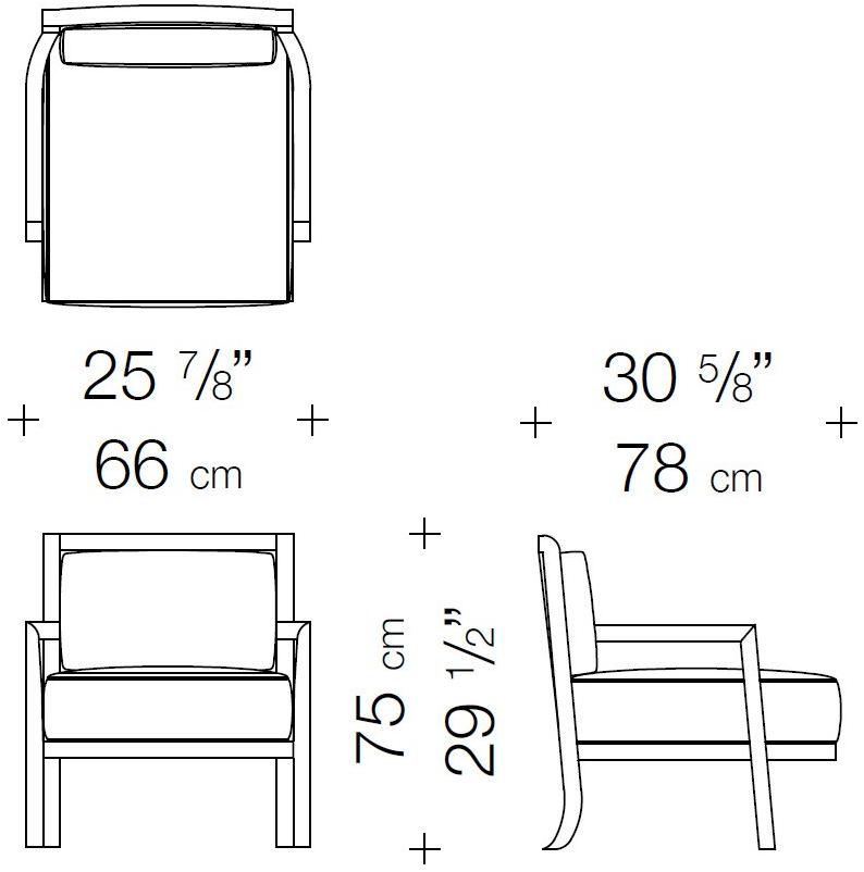 Garbarino Мягкое кресло со съемным чехлом из ткани с подлокотниками Dan sun-id-1479231 - Вид №4