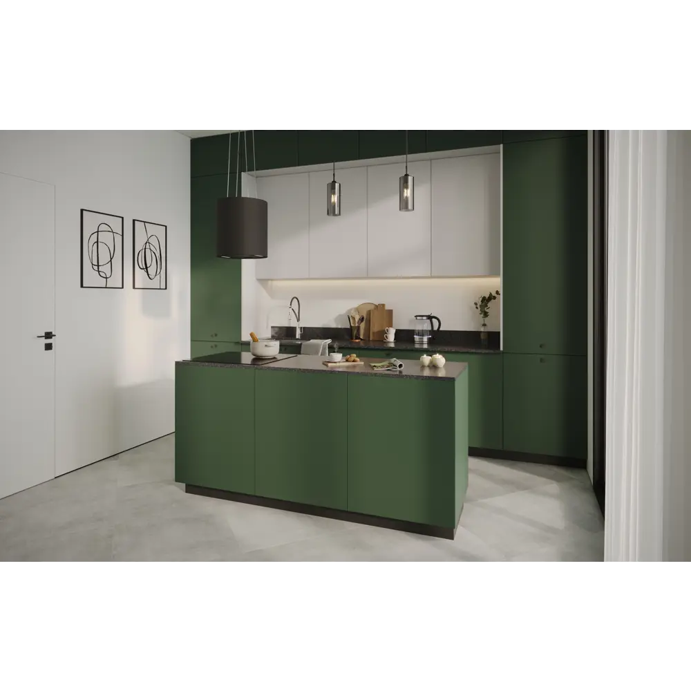 Фасад кухонного шкафа София Тайга 32.9x76.5 см KONSENSA ЛДСП цвет зеленый STLM-2110437 - Вид №4