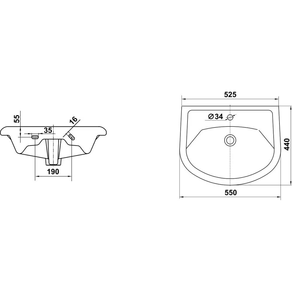 Раковина Керамин Нео для компактной ванной комнаты 88573857 STLM-0981712 - Вид №4
