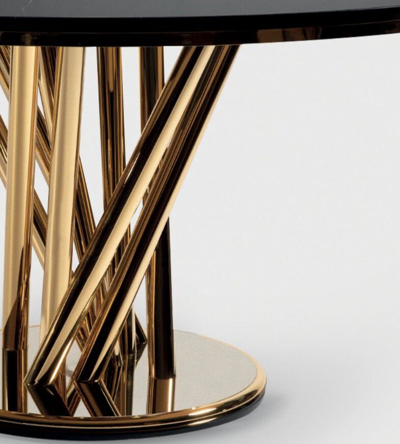 Круглый стол из мрамора и латуни Galbiati Exclusive Interiors ARCH-00061808 - Вид №3