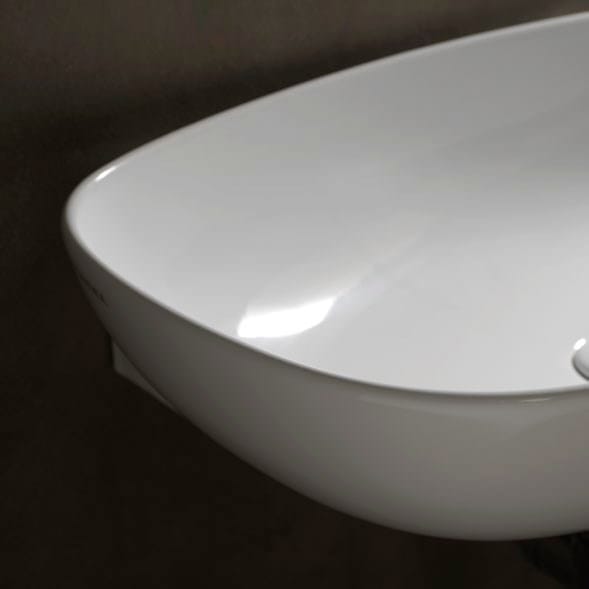 Керамическая овальная подвесная раковина Ceramica Flaminia обнаженная ARCH-00116423 - Вид №11