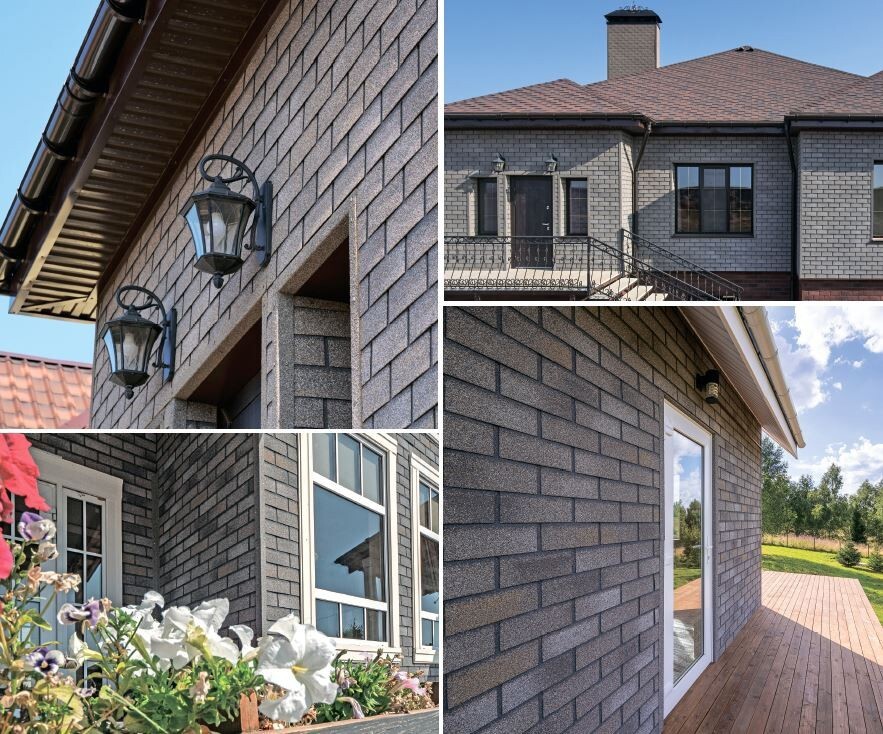 82586071 Фасадная плитка Hauberk 2.0 м² серо-бежевый STLM-0030789 ТЕХНОНИКОЛЬ  - Вид №4