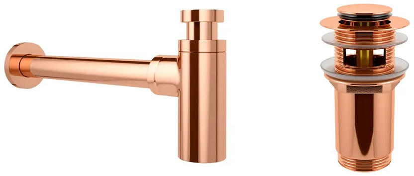 90316647 Набор сифон для раковины и донный клапан Wellsee Drainage System 182107001 цвет розовое золото STLM-0182208