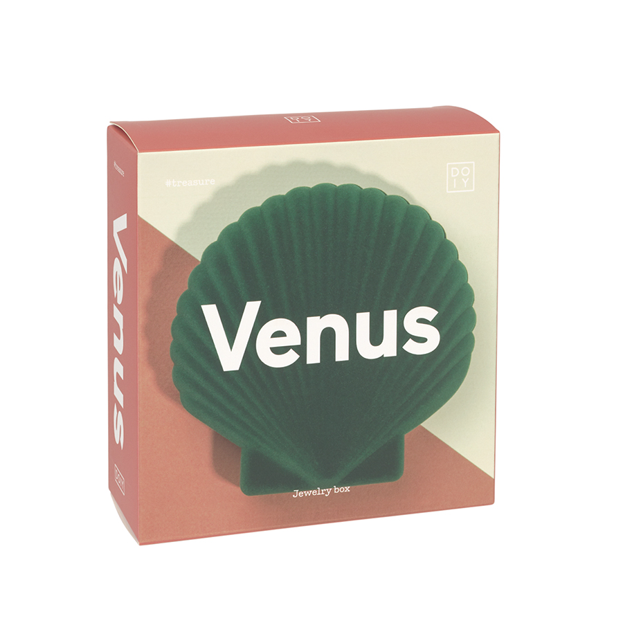 DYVENUSGR Шкатулка для украшений shell, зеленая Doiy  - Вид №3