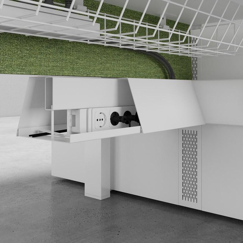 ESTEL GROUP Регулируемая по высоте рабочая станция со встроенной полкой Evo sun-id-1501314 - Вид №9