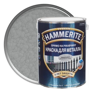 Краска молотковая Hammerite цвет серебристо-серый 5 л