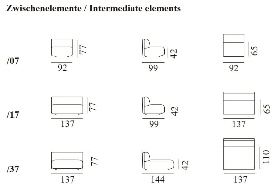 Секционный диван из кожи и ткани de Sede DS-1030 FLATTER ARCH-00104468 - Вид №20