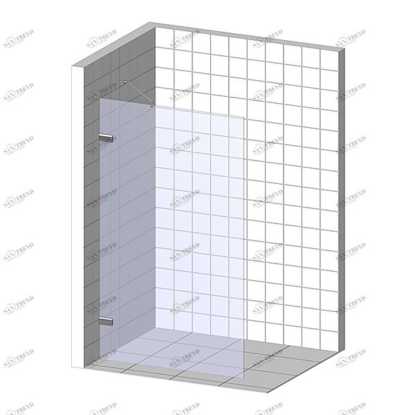 Душевая перегородка в нишу 90x200 GK-861NA стекло прозрачное 6 мм GUTEWETTER TREND DOOR 90X200GK861NA