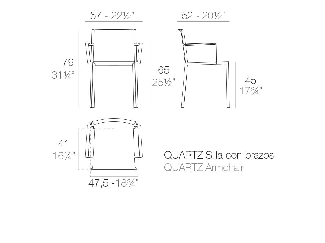 Полипропиленовый садовый стул с подлокотниками Vondom ARCH-00060887 - Вид №7