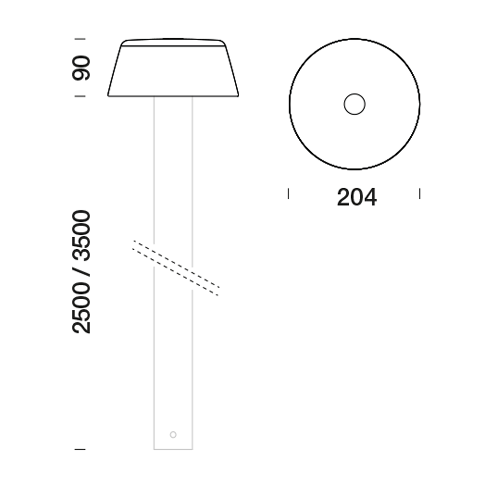 2000116 Уличное освещение  Platek FONT su palo  FONT - 6 LED 3000K 180° diffuse  - Вид №8