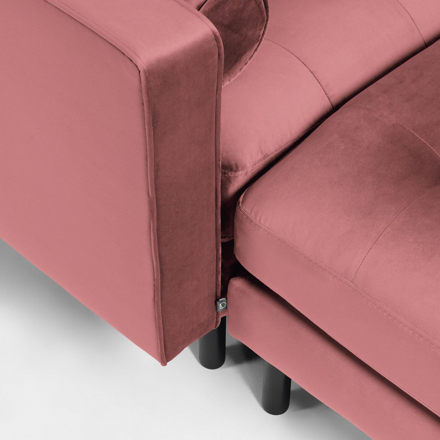088085 BOGART Диван 2-местный розовый бархат с пуфом 182 cm La Forma Debra - Вид №2
