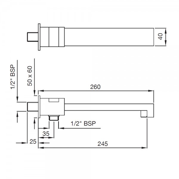SPT-BCH-45463 Излив для ванны Artize Le Blanc Черный хром  - Вид №1