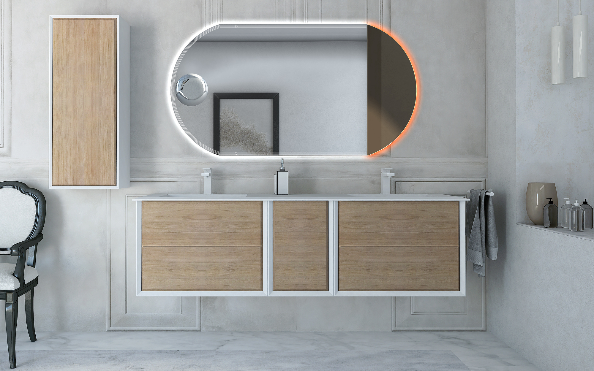 Мебель для ванной CEZARES BELLAGIO 175 Rovere Tabacco - Вид №1