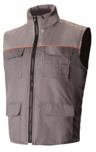 65043 Жилет "Профессионал" зимний темно-серый со светло-серым  Зимняя спецодежда  размер 60-62/170-176