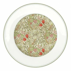 Тарелка фарфоровая зеленая обеденная "Уильям Моррис" EASY LIFE УИЛЬЯМ МОРРИС 00-3946993 Зеленый