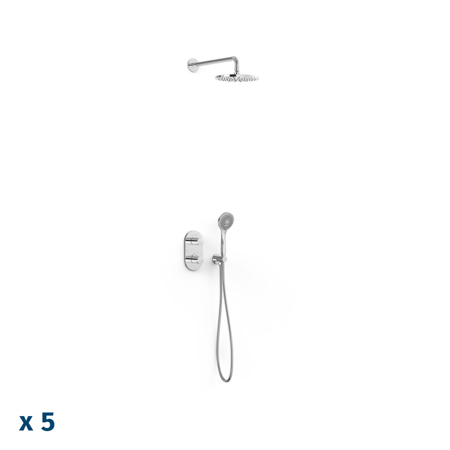 Комплект 2-ходовых скрытых термостатических кранов Therm-Box Therm-Box для душа-21525004P TRES Thermostatic