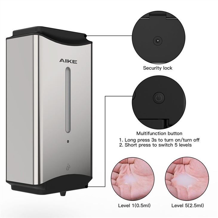 Автоматический дозатор жидкого мыла AIKE AK1206_1_04  - Вид №5