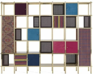 ETRO Home Interiors Открытый отдельно стоящий латунный книжный шкаф