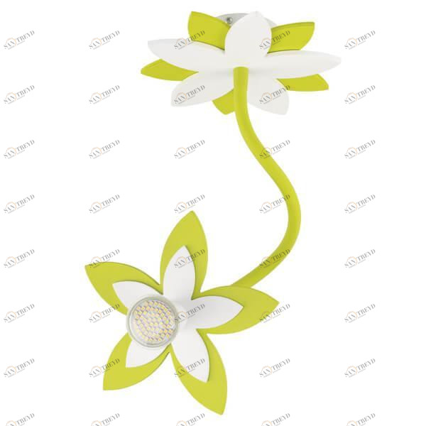 Детский подвесной светильник Flowers "Цветок" зеленый NOWODVORSKI FLOWERS 326510 Желтый