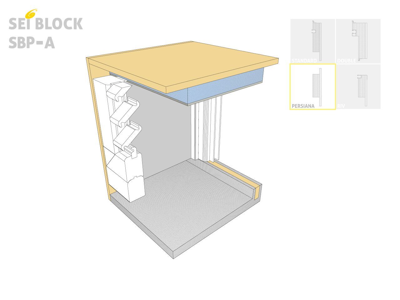 Теплоизоляционное плечо для оконного отсека Sei System SEI BLOCK PERSIANA A ARCH-00086023 - Вид №1