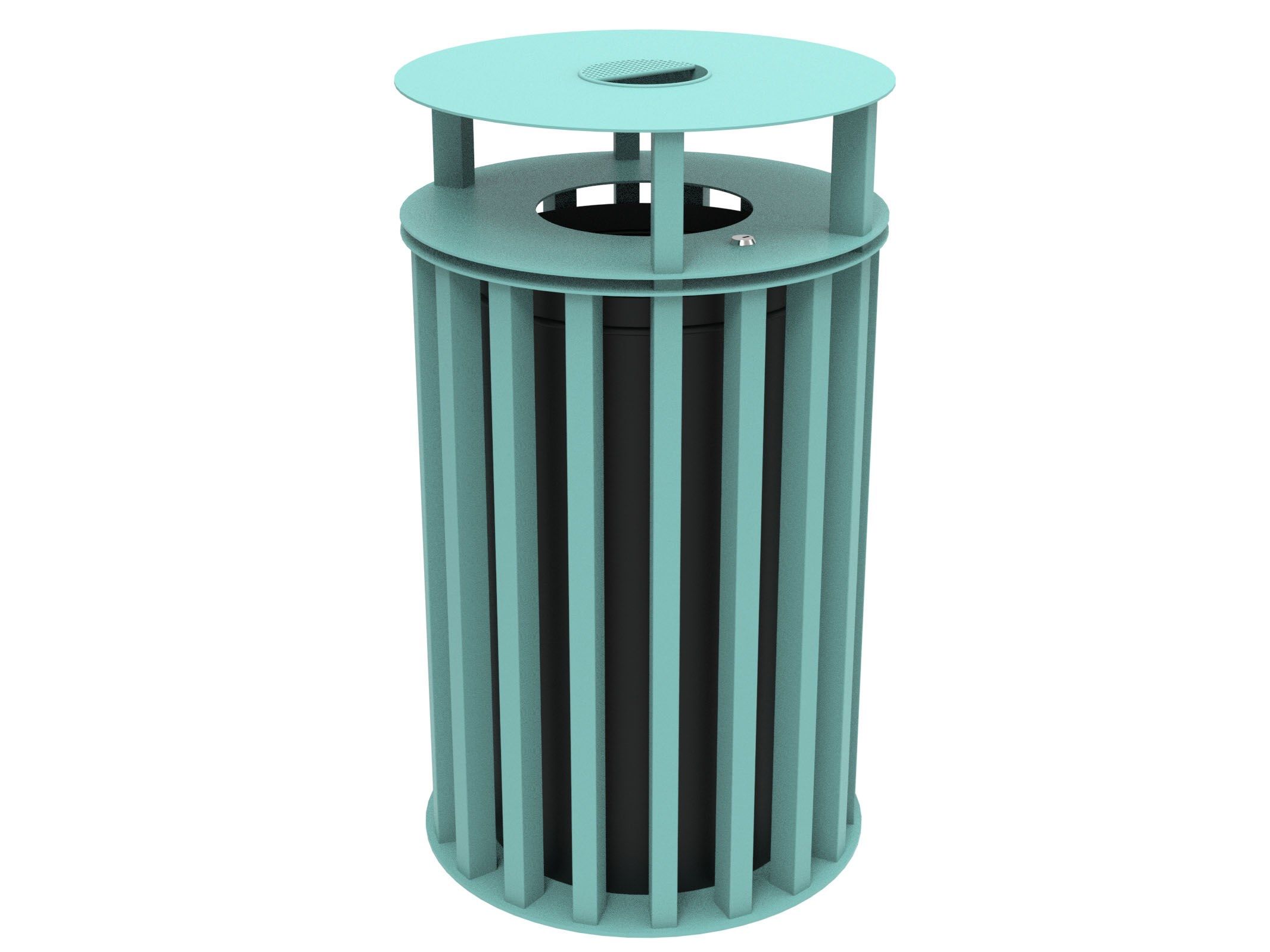 Оцинкованная стальная корзина для мусора с пепельницей Lazzari Динамо ARCH-00058102 - Вид №28