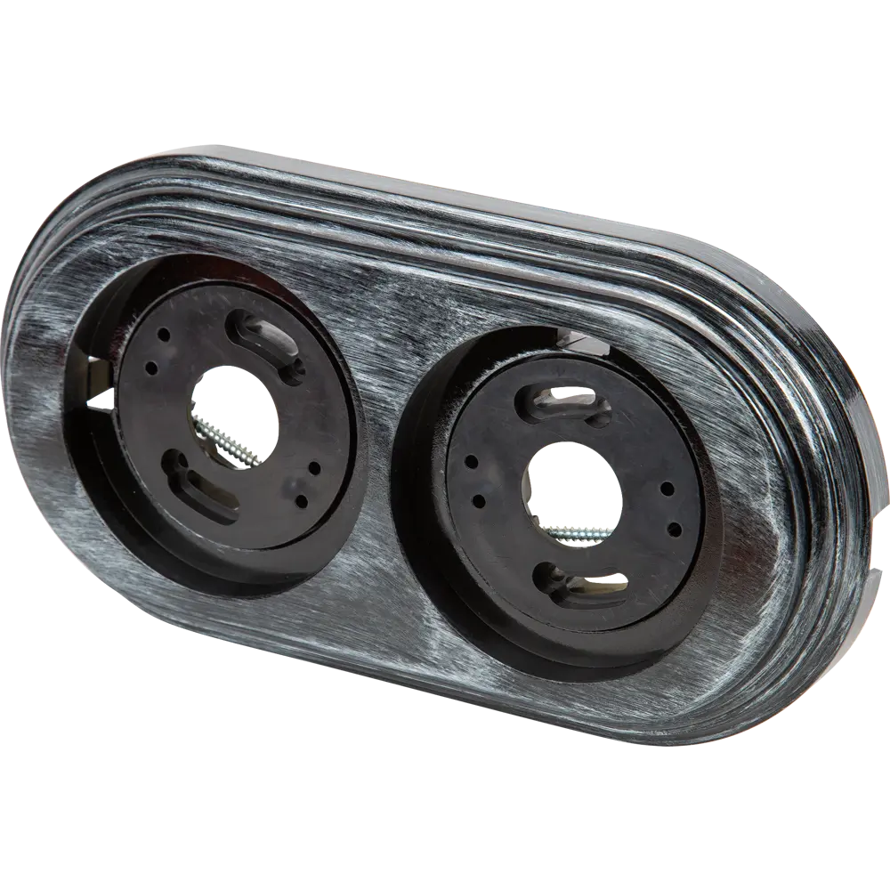 Рамка Electraline для розеток и выключателей, серебристая, 2-постовая 84229521 Серия отсутствует STLM-0047263 - Вид №1