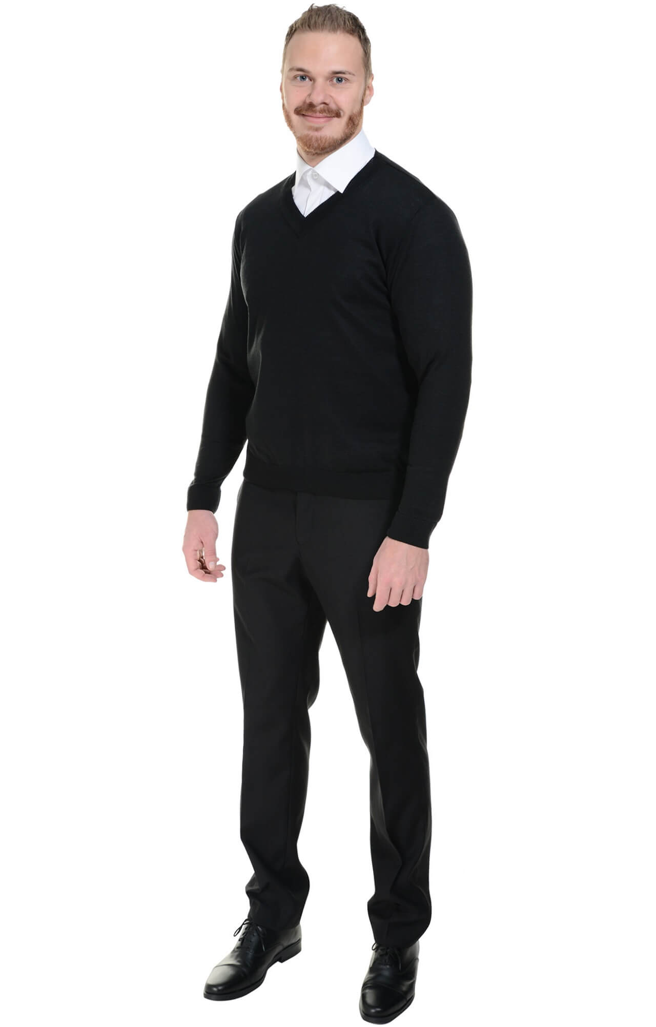 62564 Джемпер мужской черный  Одежда для охранных структур  размер 48-50 Спецодежда  - Вид №2