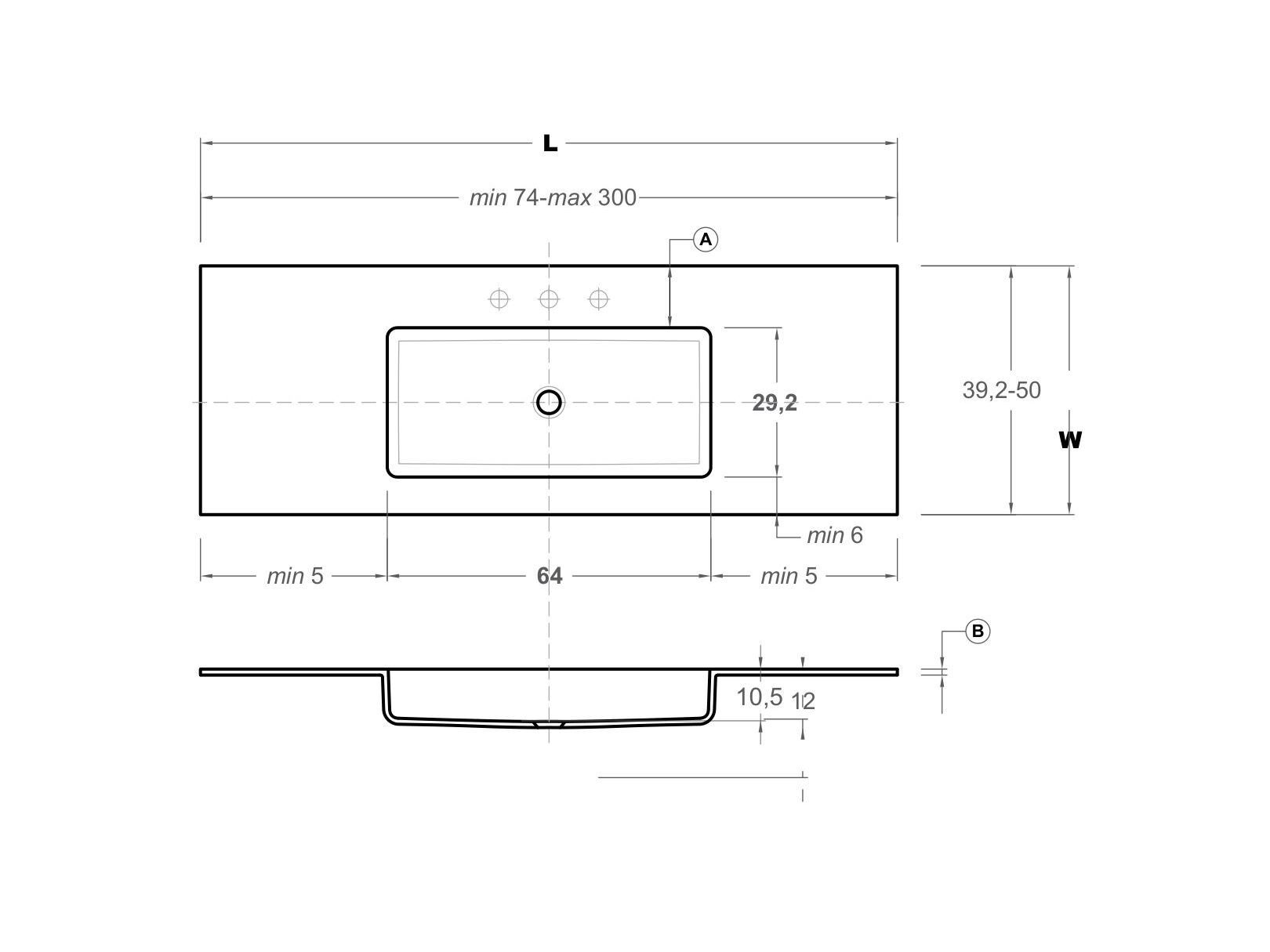 Столешница со встроенной раковиной Inbani H5 ARCH-00052361 - Вид №4