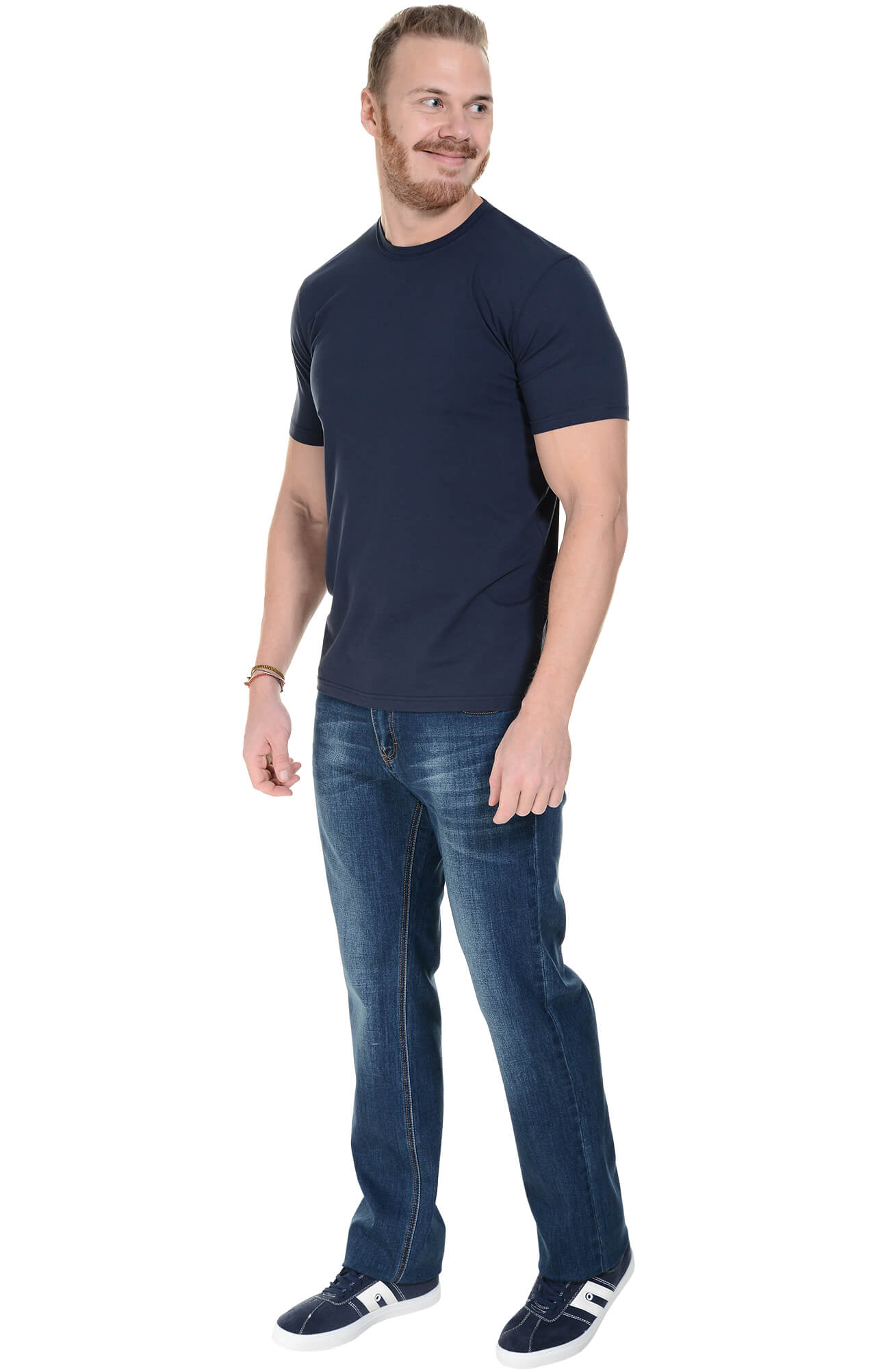 62081 Футболка мужская темно-синяя LUXE  Одежда для официантов  размер XL  - Вид №4