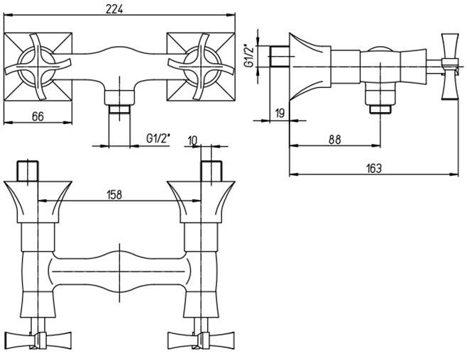 Paini Elix 85CR511LMKM смеситель для душа  - Вид №2