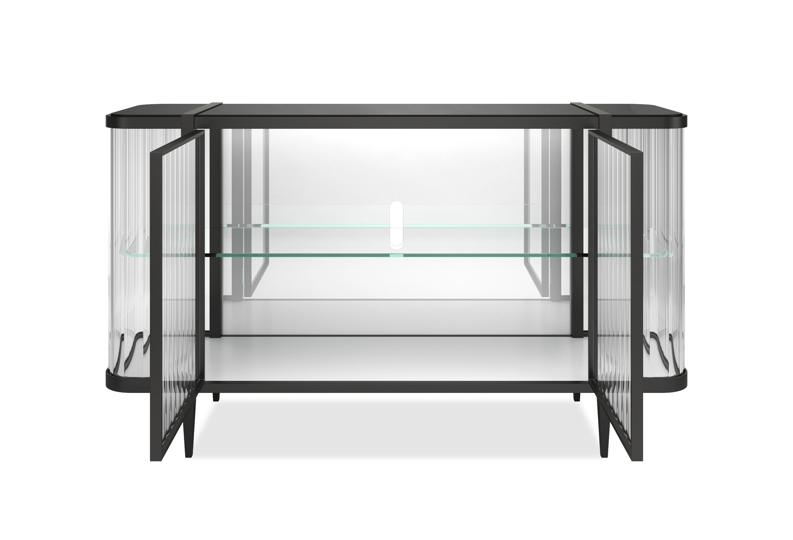 Стеклянный шкаф со встроенным освещением с распашными дверями Caracole STOP AND STARE ARCH-00037069 - Вид №18