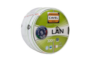 16256305 Витая пара , LAN 541-VEC 300м, 5e F/UTP, 0,51мм Cu, 6,2 мм PVC, белый/зелёная полоса C001441 CAVEL