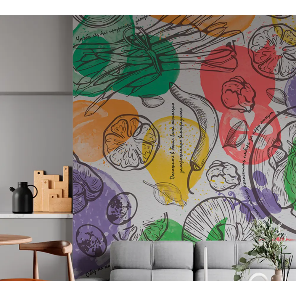 Фотообои Кухонные заметки флизелиновые 200x270 см L13-497 FBRUSH 3D FLIZART STLM-2067186 - Вид №3