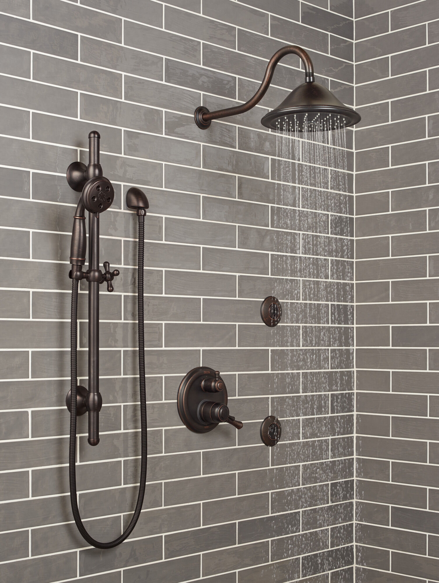 SH5005-RB Спрей для тела HydraChoice® - Массажная распылительная головка H2Okinetic® Delta Faucet HydraChoice Body Spray System Венецианская бронза  - Вид №4