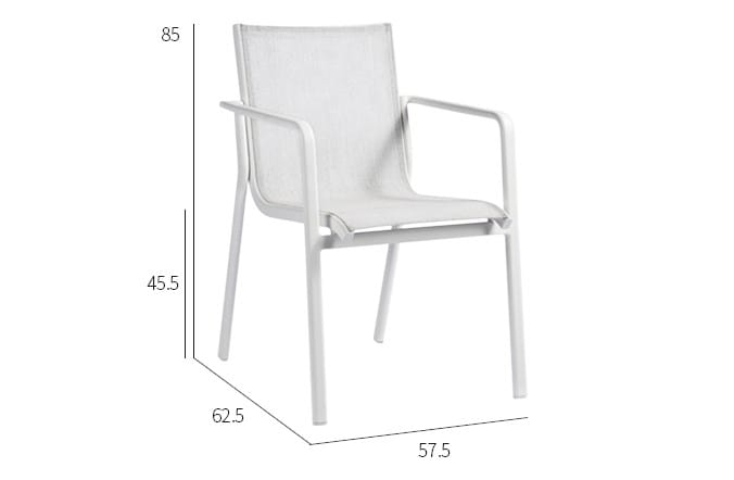 Металлический садовый стул с сиденьем из синтетического волокна VINEKO Heather ARCH-00092248 - Вид №3