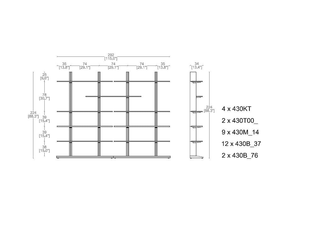 Книжный шкаф из массива дерева CASSINA FF. SPINE ARCH-00100467 - Вид №5