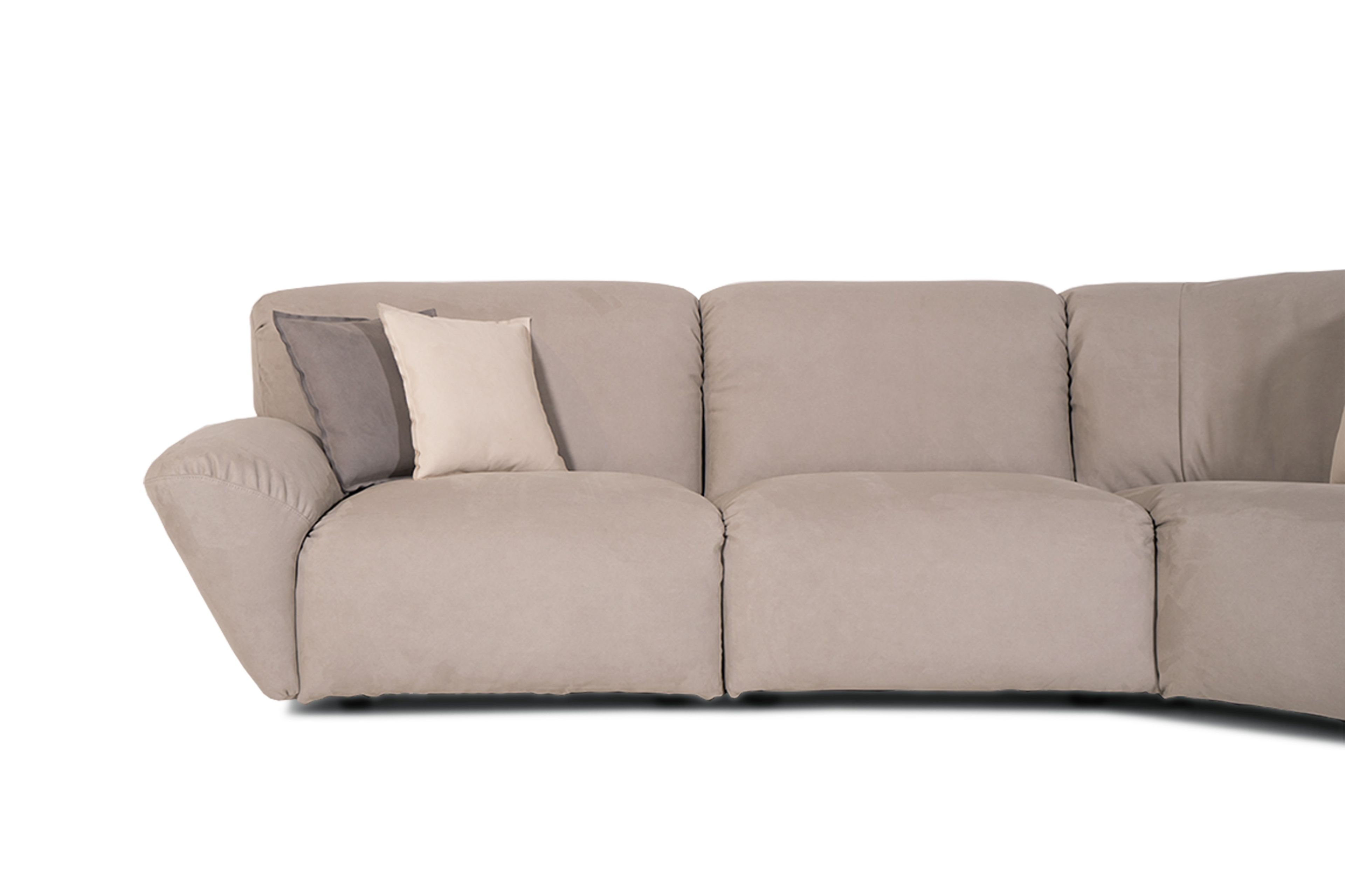 Изогнутый диван из микрофибры Mantellassi 1926 Beluga ARCH-00115325 - Вид №3