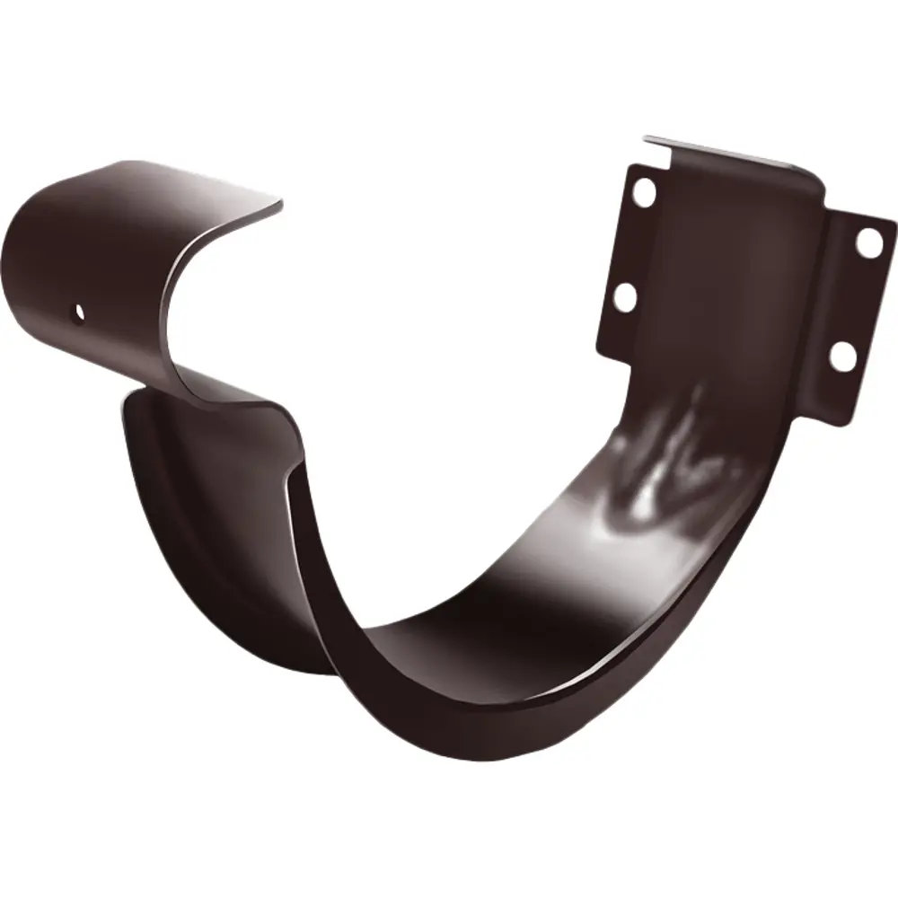 Кронштейн для желоба короткий GL PE 125 мм цвет шоколад Grand Line STLM-2050656