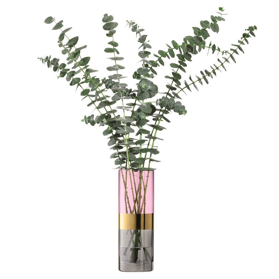 Ваза стеклянная розовая 20 см Bangle LSA INTERNATIONAL - 300594 Розовый  - Вид №2