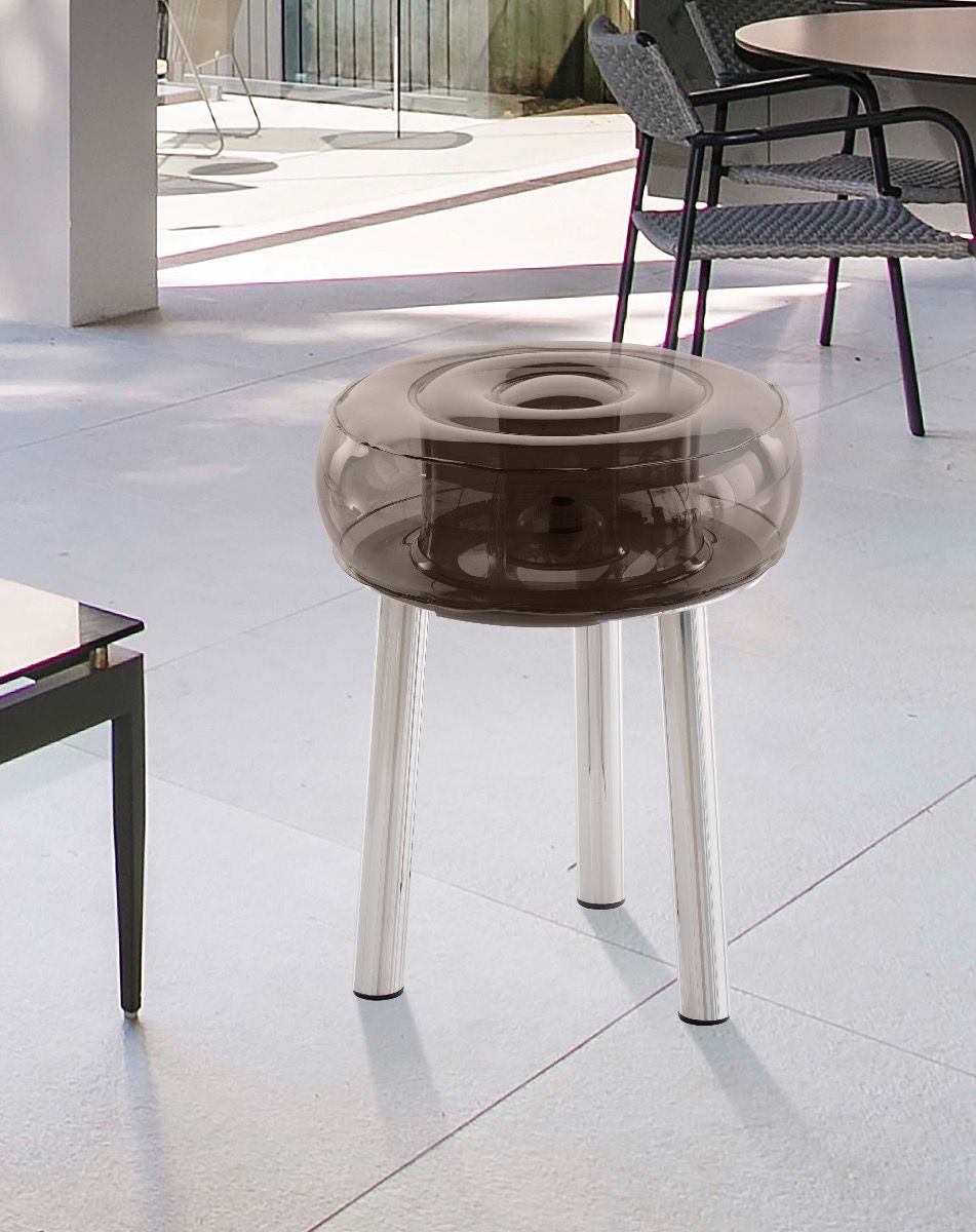 MOJOW Табурет FLOOFY из нержавеющей стали Черный TAFLCIEKO04NC  - Вид №1