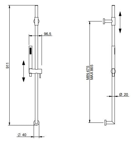 Набор для душа из латуни с насадкой для душа Rubinetterie Treemme T30 ARCH-00104830 - Вид №2